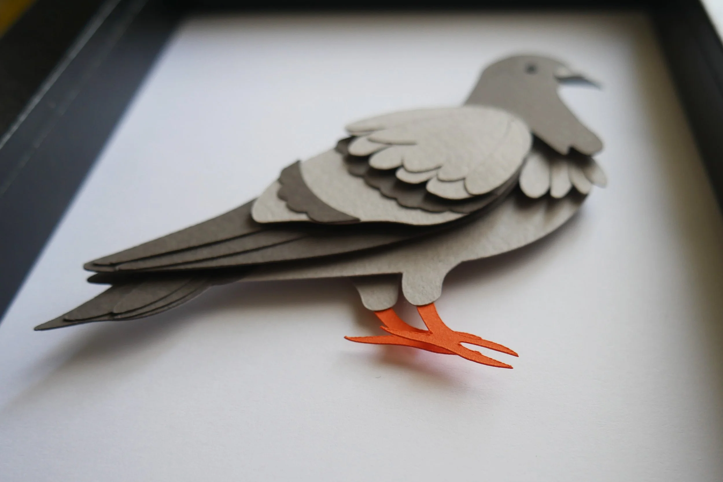 NYC Pigeon Handmade Paper Art Original