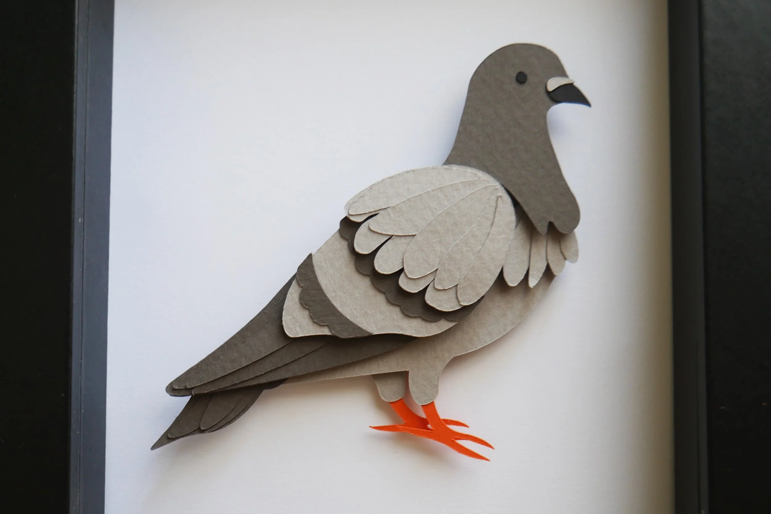 NYC Pigeon Handmade Paper Art Original