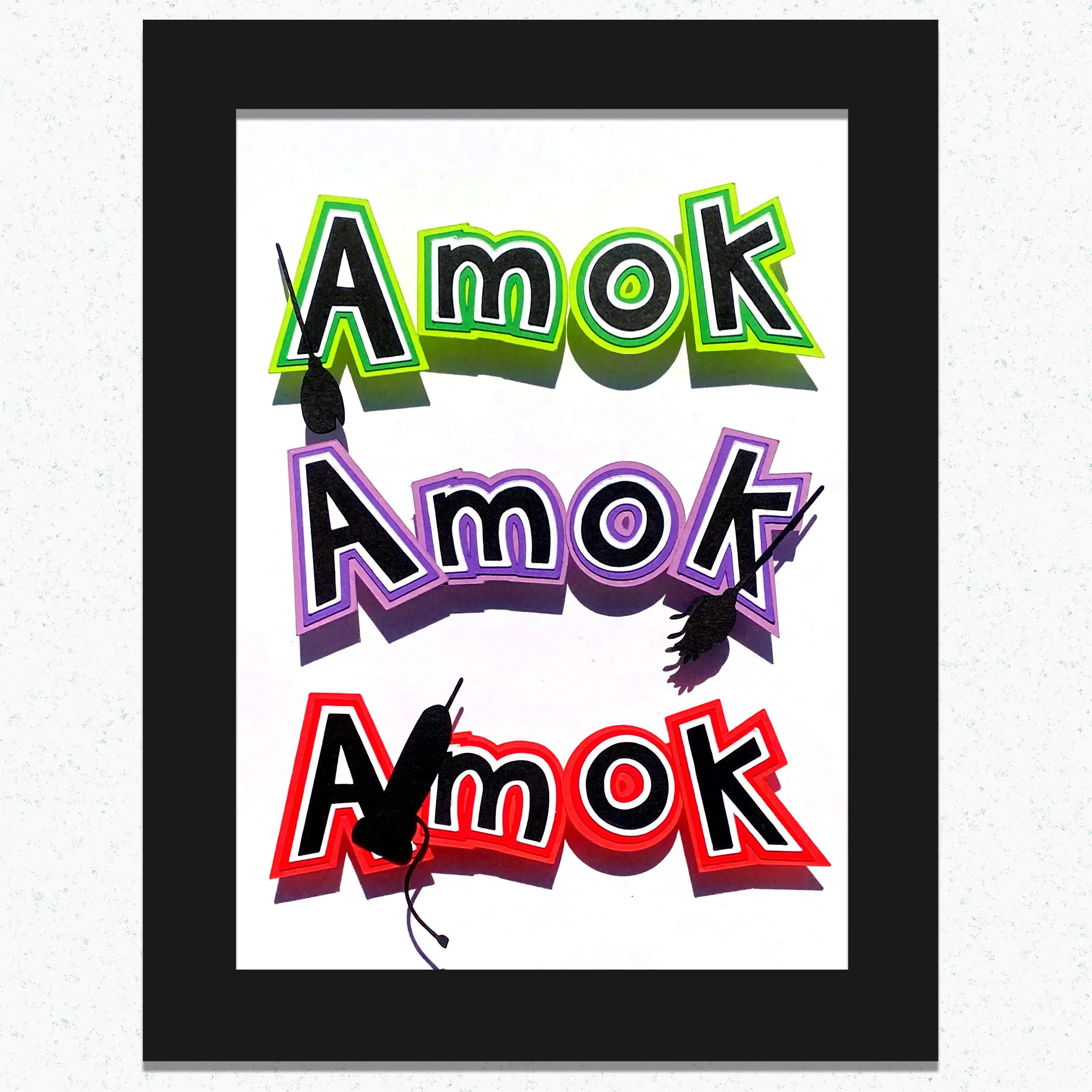 Amok Amok Amok Handmade Paper Piece (1)
