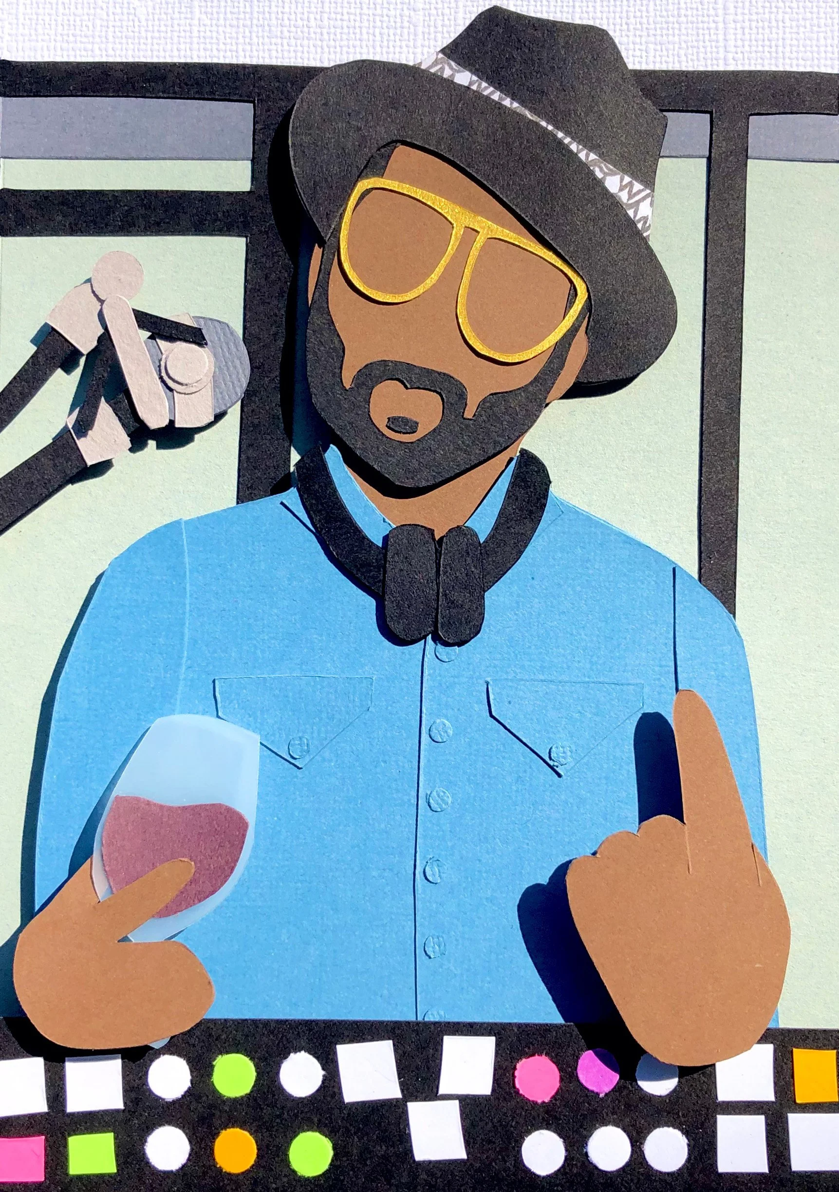 handmade unique paper art collage DNice Alexis Viele.jpg