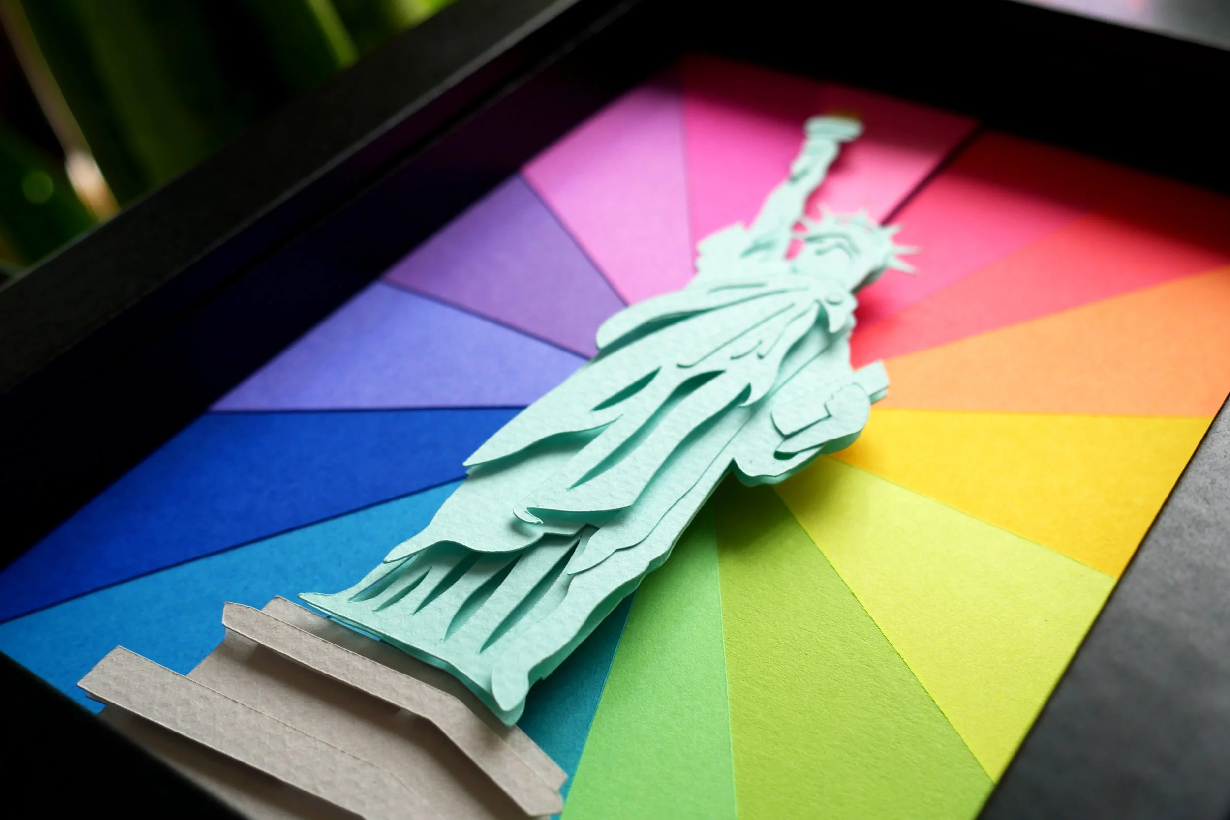 Statue of Liberty Handmade Paper Art