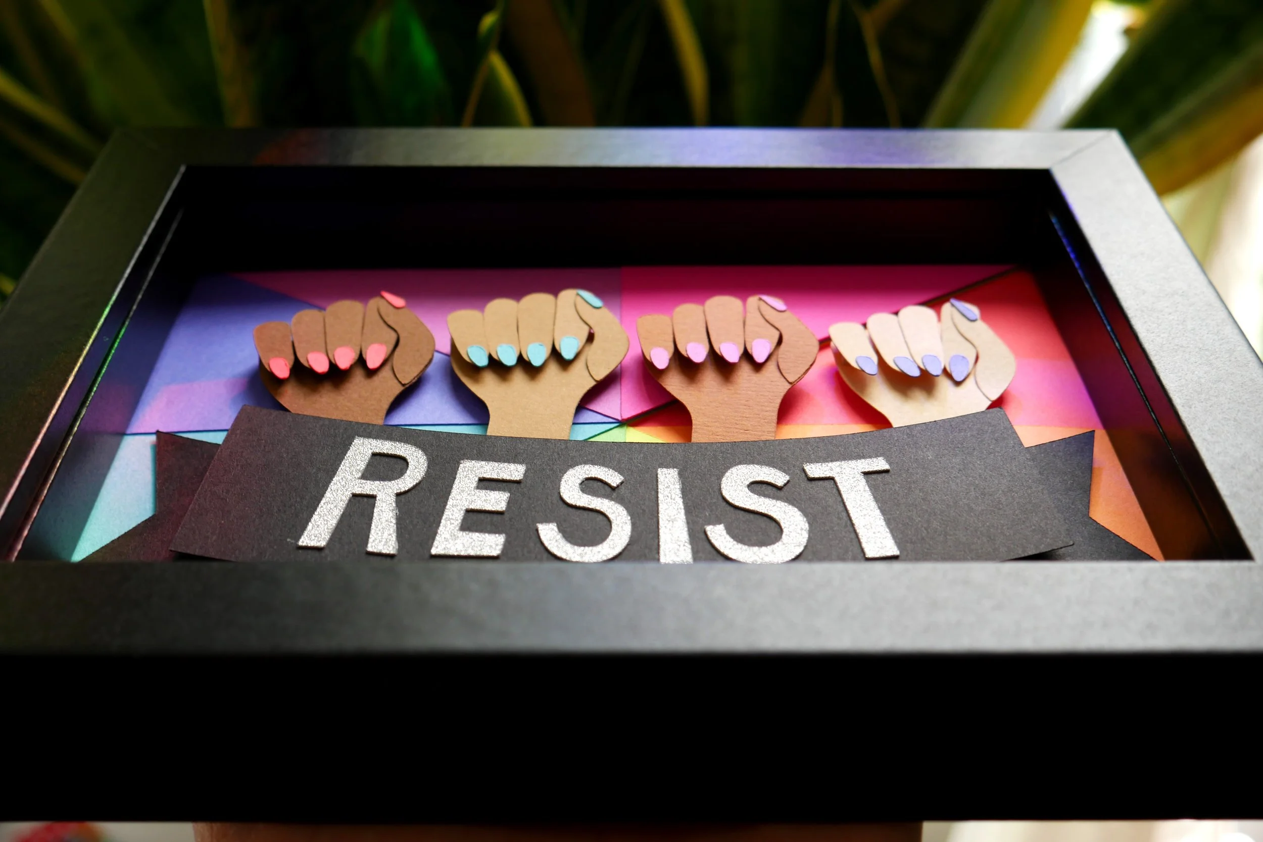 Sister Resister Handmade Paper Art