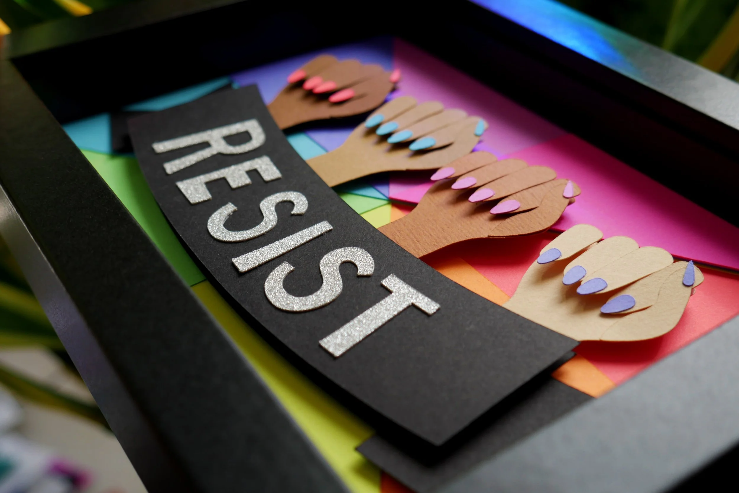 Sister Resister Handmade Paper Art