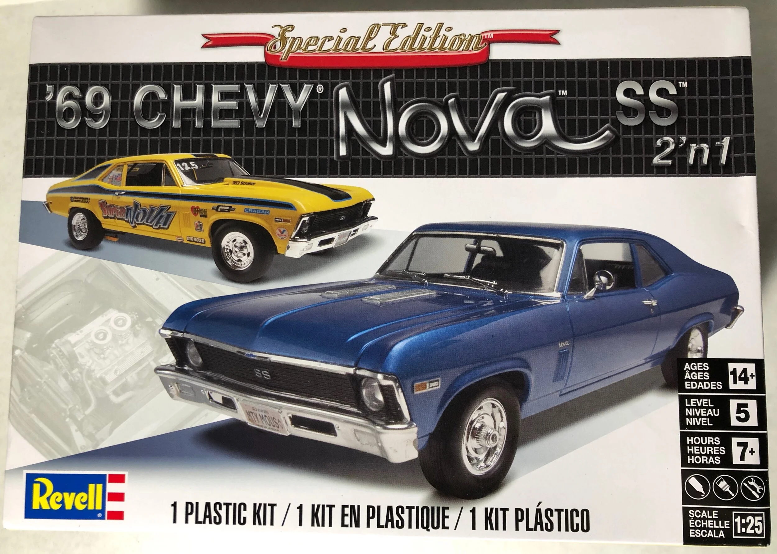 Product Highlight: 1/25 Revell 1969 Chevy Nova SS 2n1 Kit