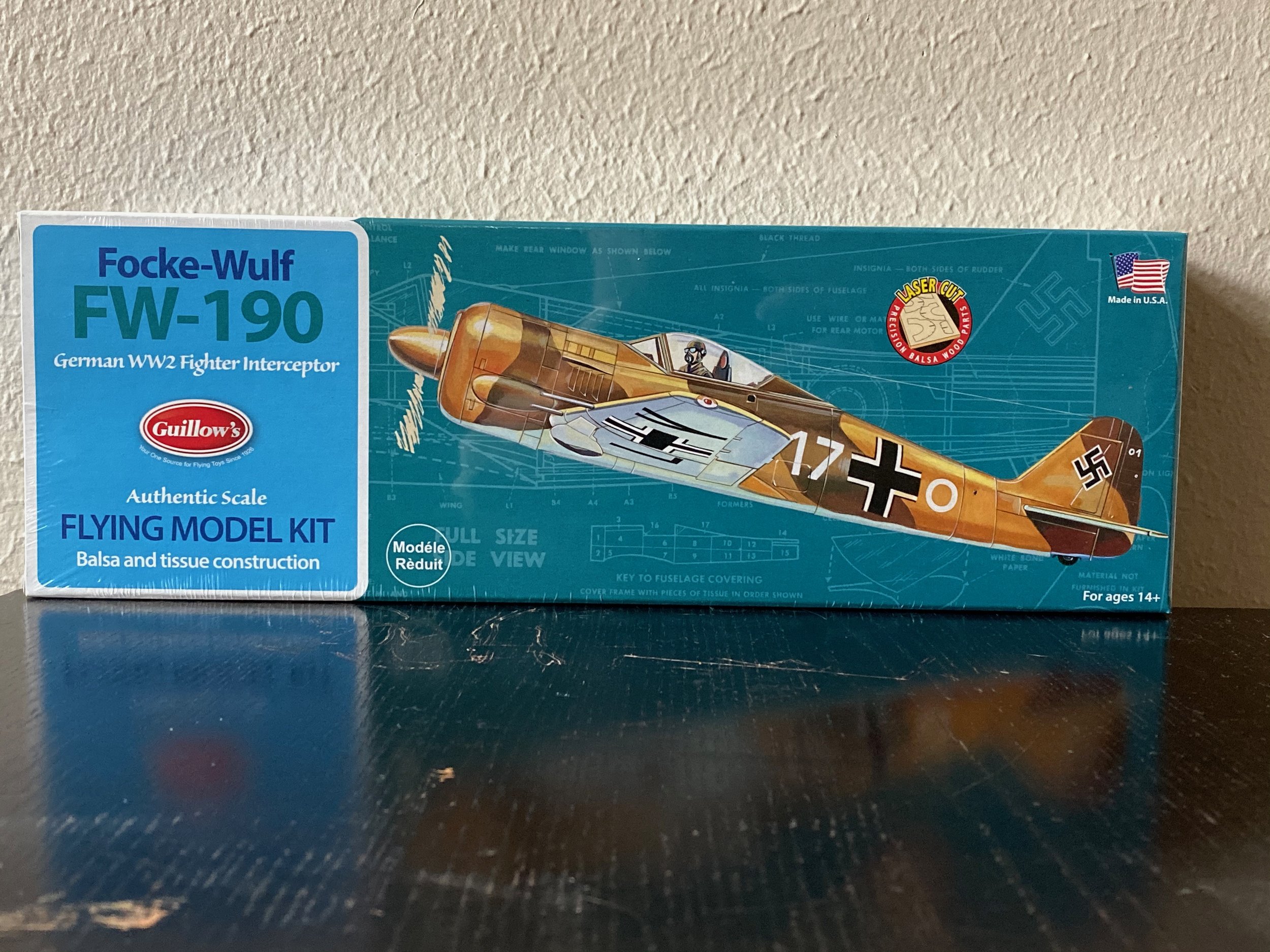 Guillow's Focke-Wulf FW-190 Flying Model Balsa Kit