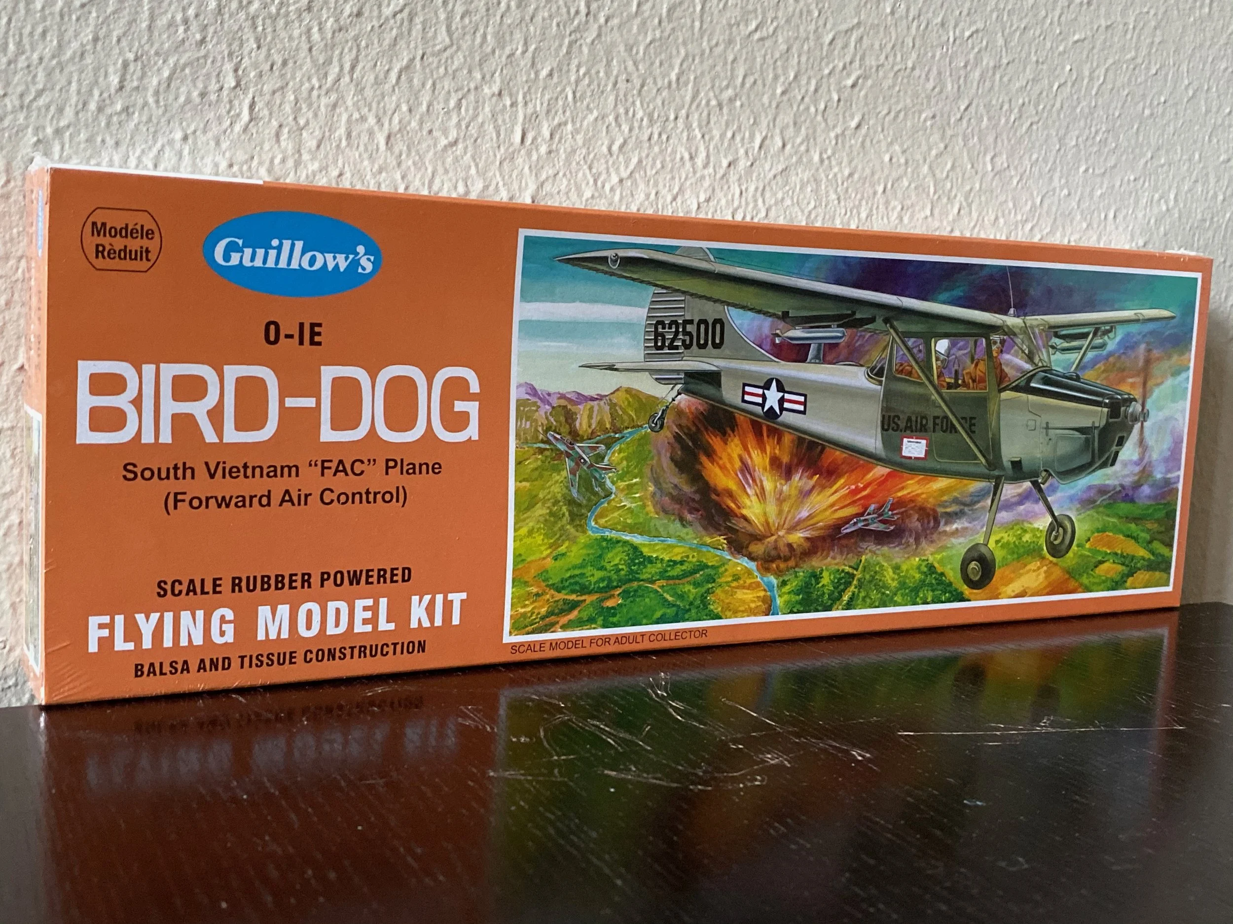 Guillow's 0-1E Bird-Dog South Vietnam "FAC" Aircraft Balsa Kit# 902