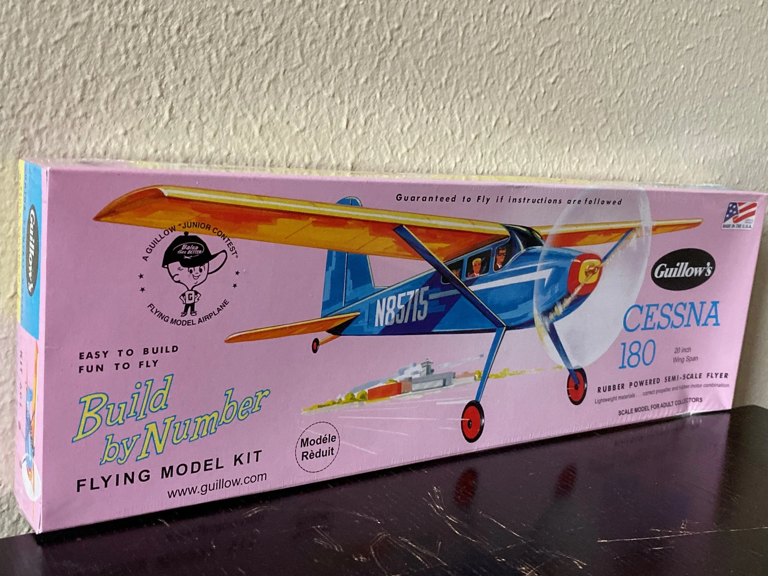 Guillow's Cessna 180 20" Wingspan Aircraft Balsa Kit# 601