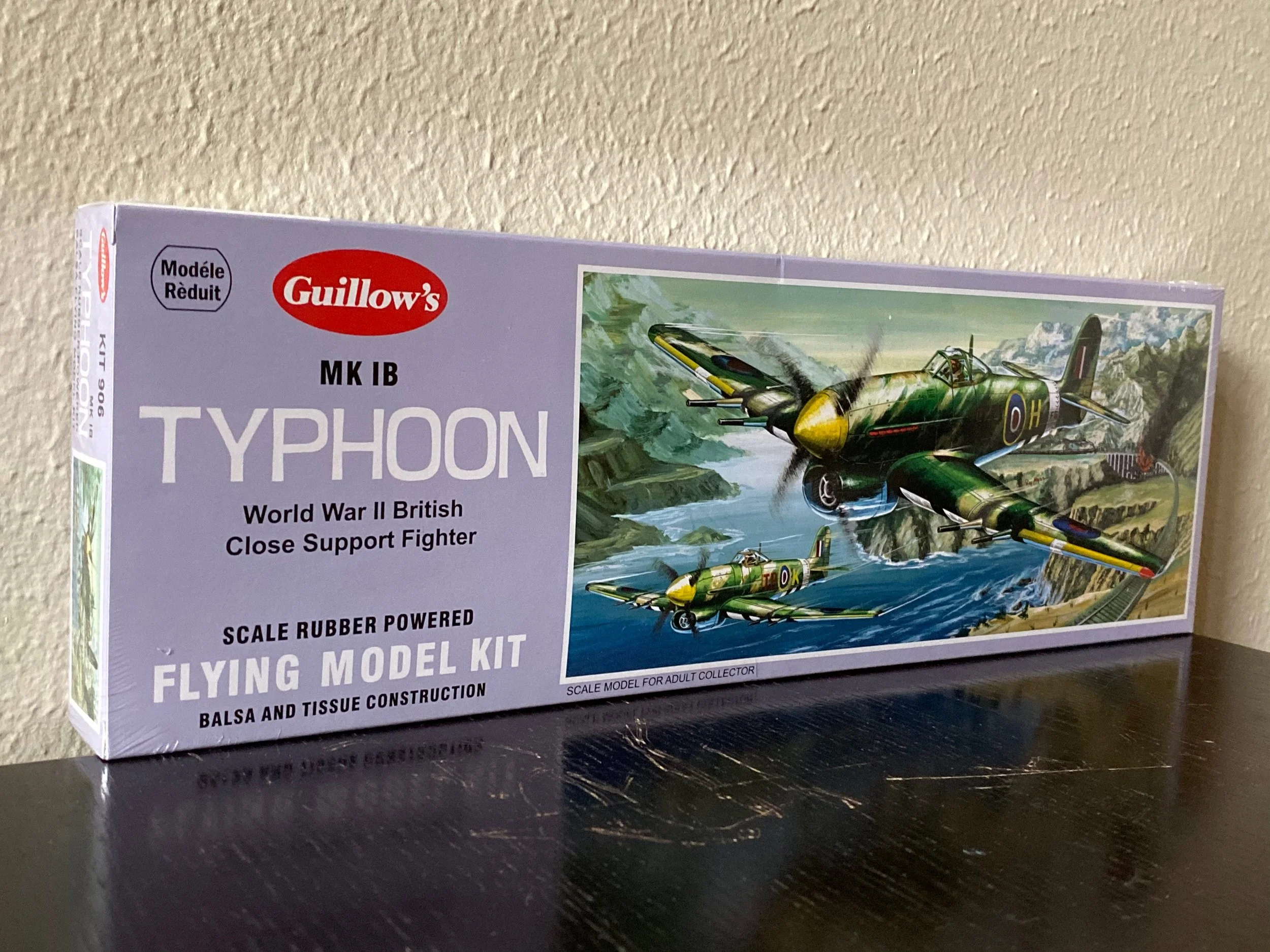 Guillow's MkIB Typhoon Aircraft Balsa 18" Wingspan Kit# 906