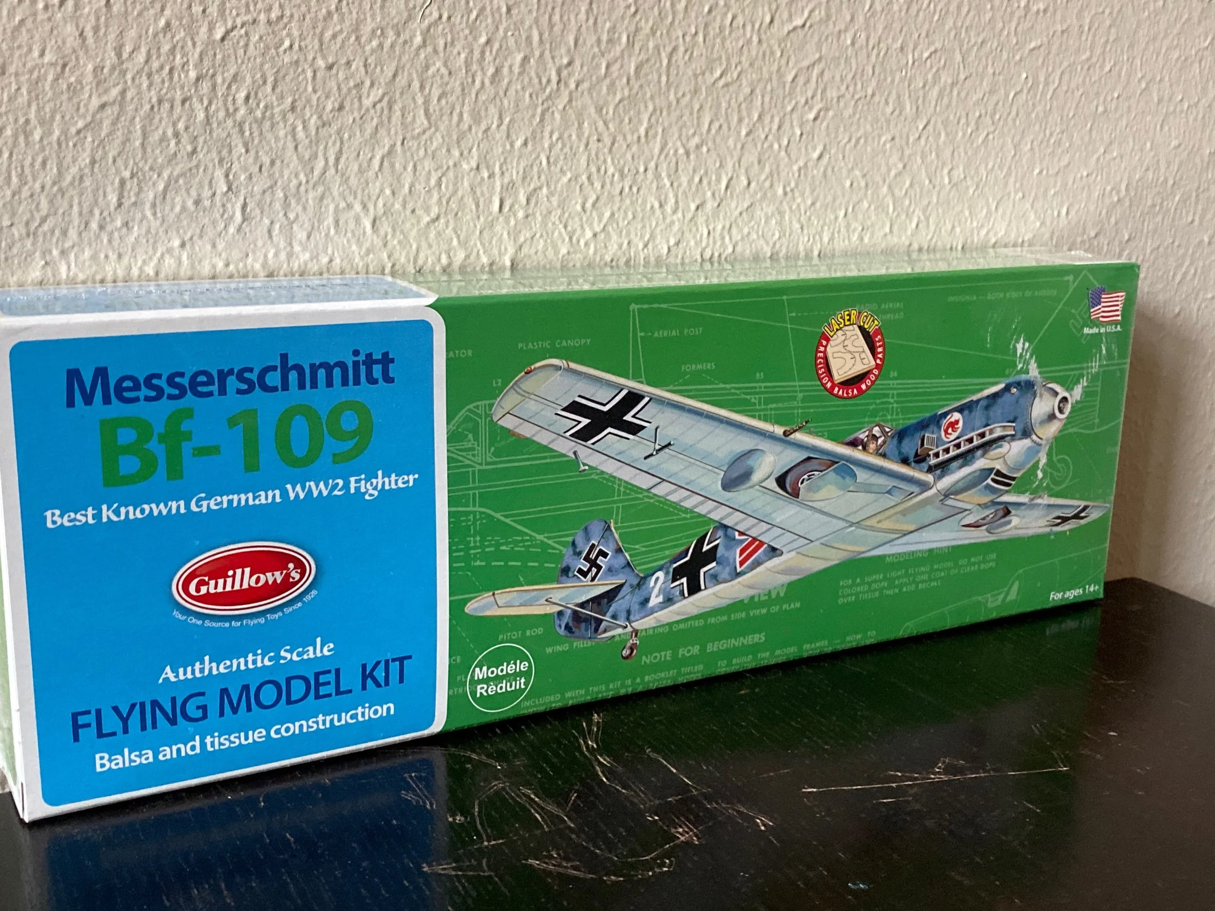 Guillow's Messerschmitt Bf-109 16.5" Wingspan Balsa Kit# 505