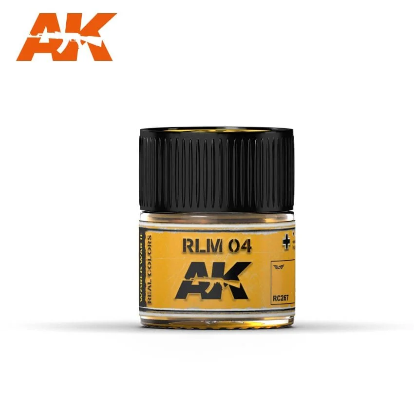 AK REAL COLORS: Yellow RC267 RLM04  Acrylic Lacquer Paint 10ml Bottle
