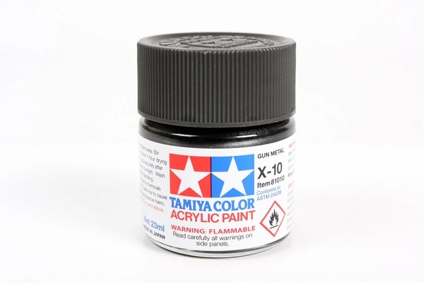 Tamiya 23ml-3/4oz Acrylic X-10 Gun Metal #81010