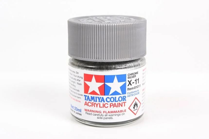 Tamiya 23ml-3/4oz Acrylic X-11 Chrome Silver #81363