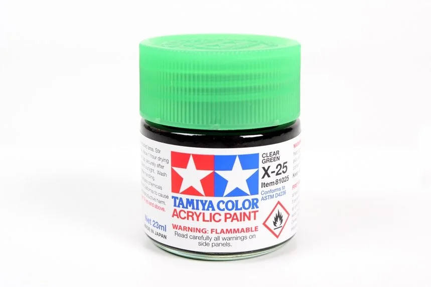 Tamiya 23ml-3/4oz Acrylic X-25 Clear Green #81025