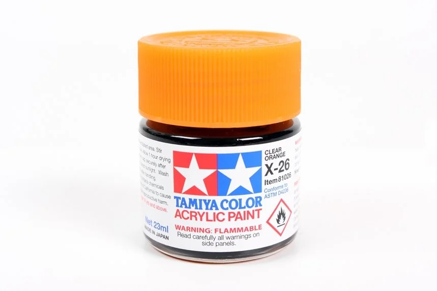Tamiya 23ml-3/4oz Acrylic X-26 Clear Orange #81026