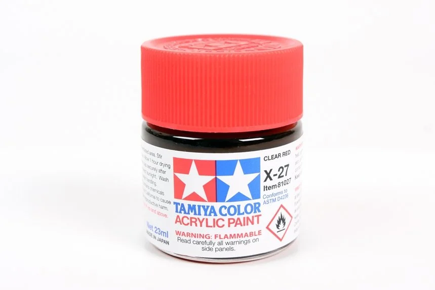 Tamiya 23ml-3/4oz Acrylic X-27 Clear Red #81027