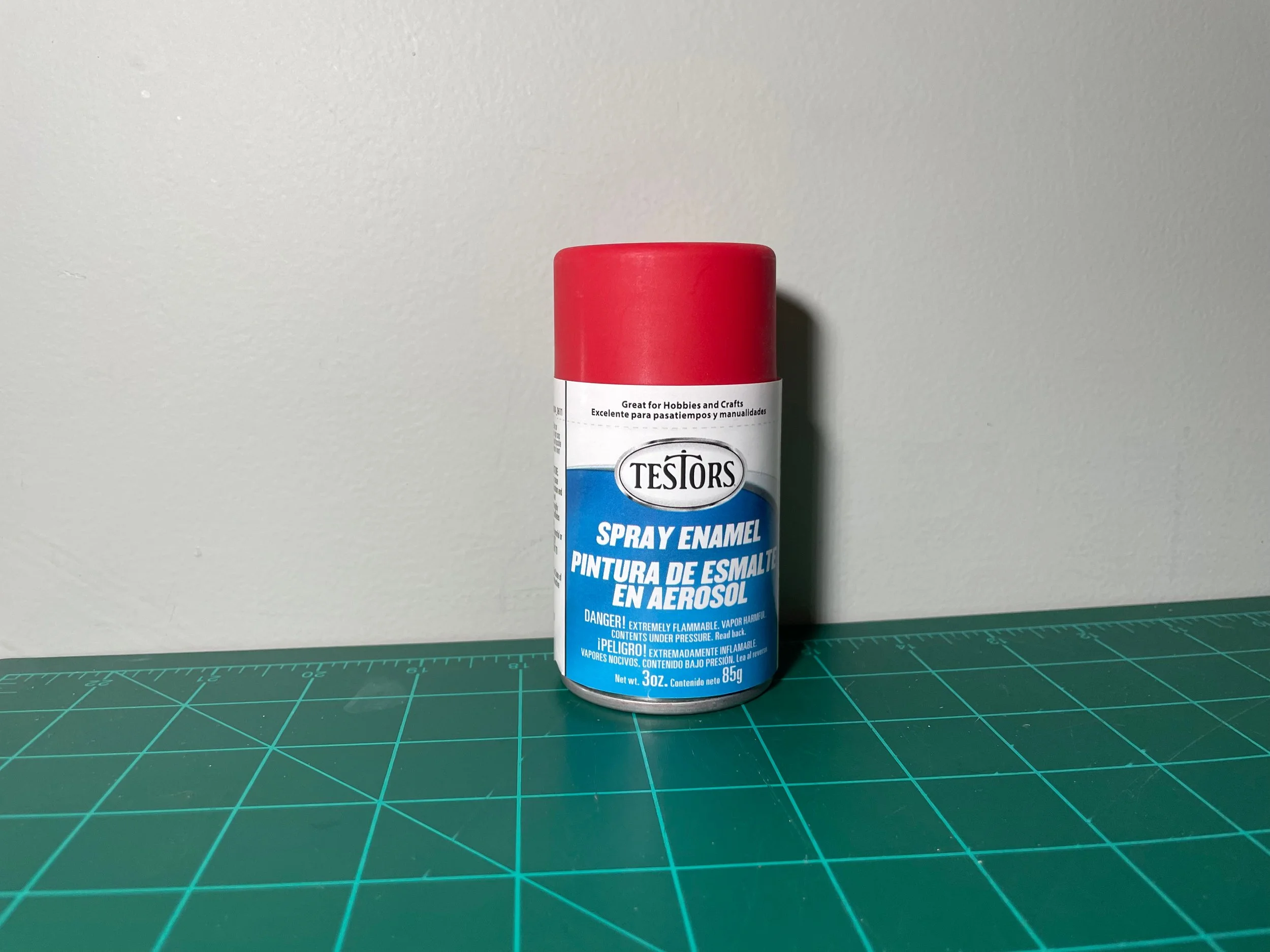Testors Enamel 3oz.-Spray Enamel Flat Red #1250
