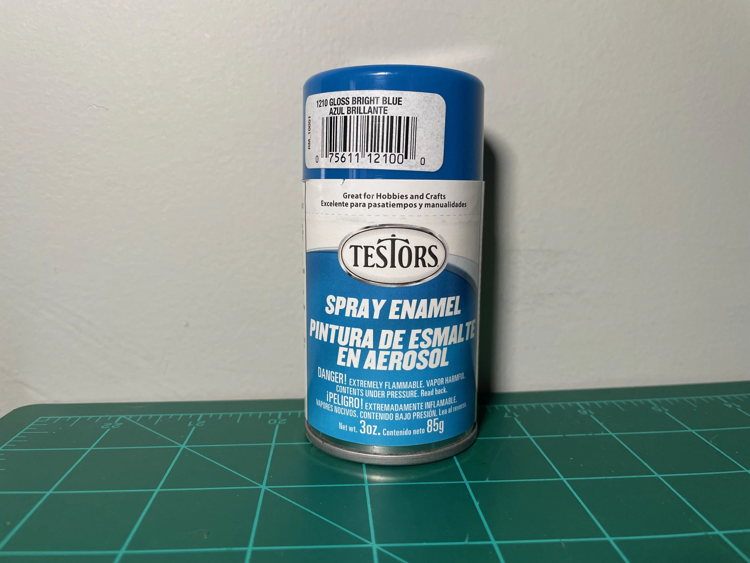 Testors Enamel 3oz.-Spray Enamel Gloss Bright Blue #1210