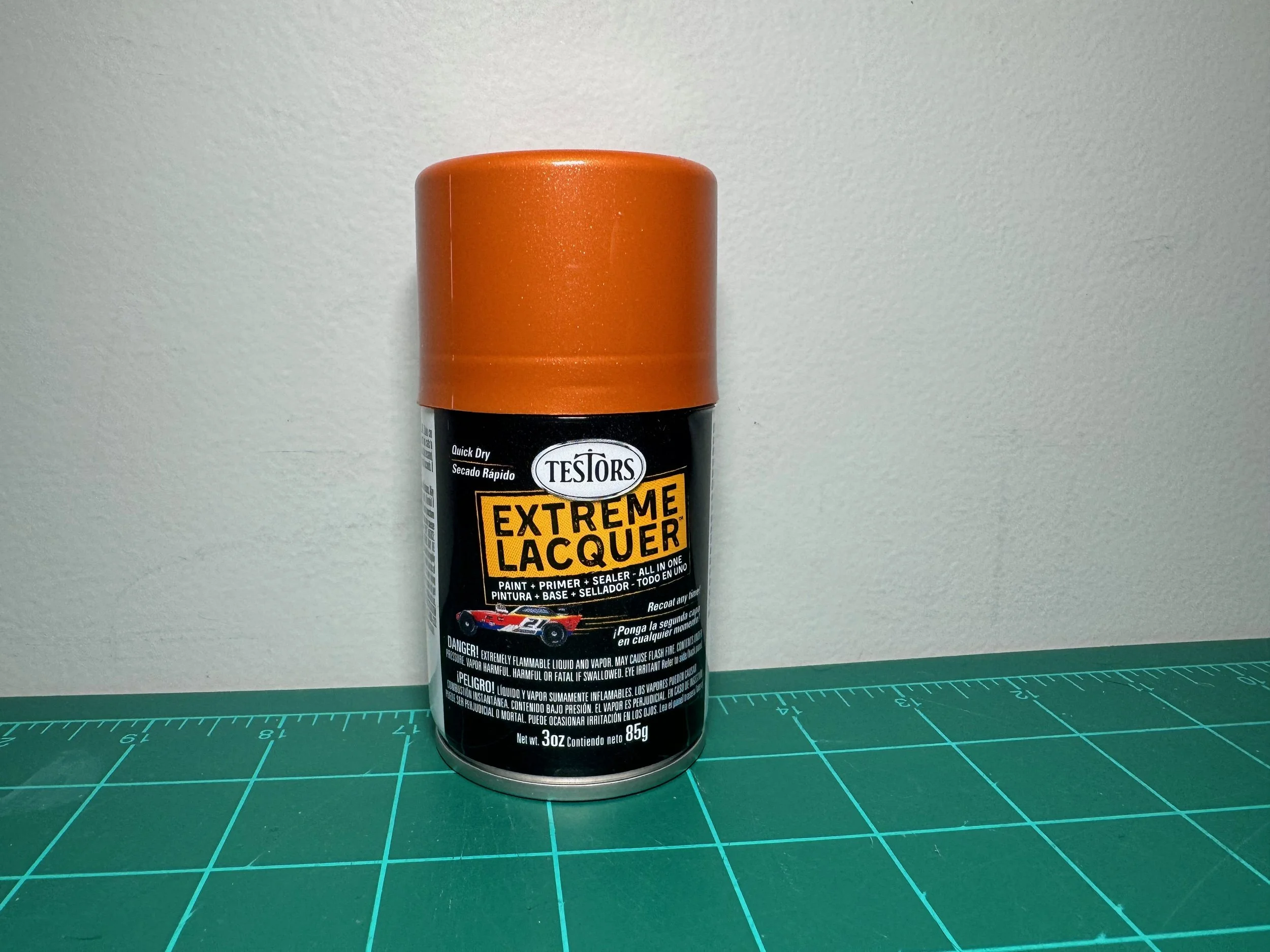 Testors Lacquer 3oz.-Spray Extreme Lacquer Fiery Orange #1831MT