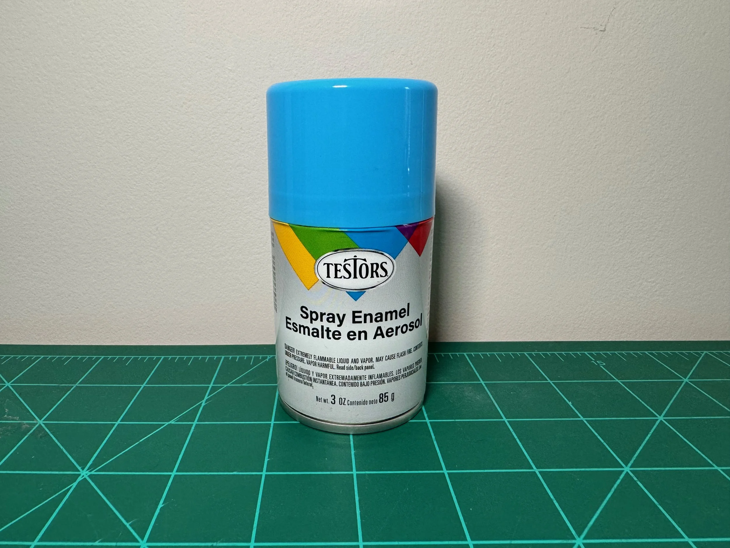 Testors Enamel 3oz.-Spray Enamel Gloss Light Blue #1208T