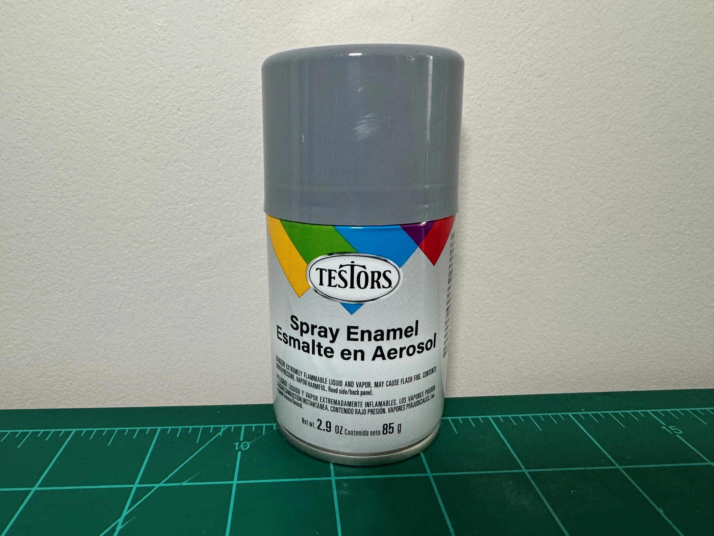 Testors Enamel 3oz.-Spray Enamel Gloss Grey #1238T