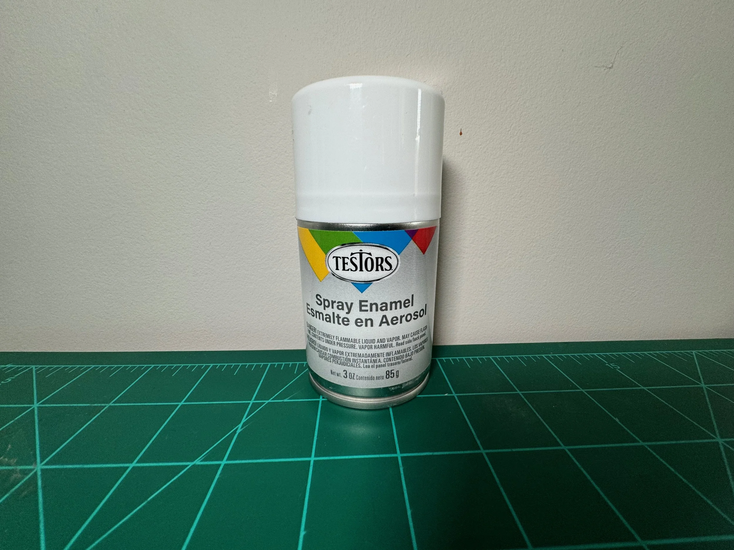 Testors Enamel 3oz.-Spray Enamel Gloss White #1245T
