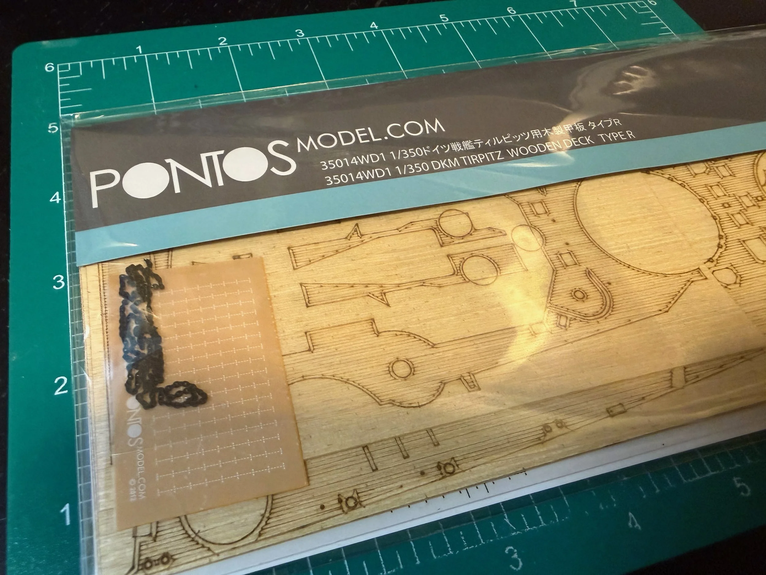 1/350 Pontos Model DKM Tirpitz Wooden Deck Type R (Revell Kit) #35014WD1
