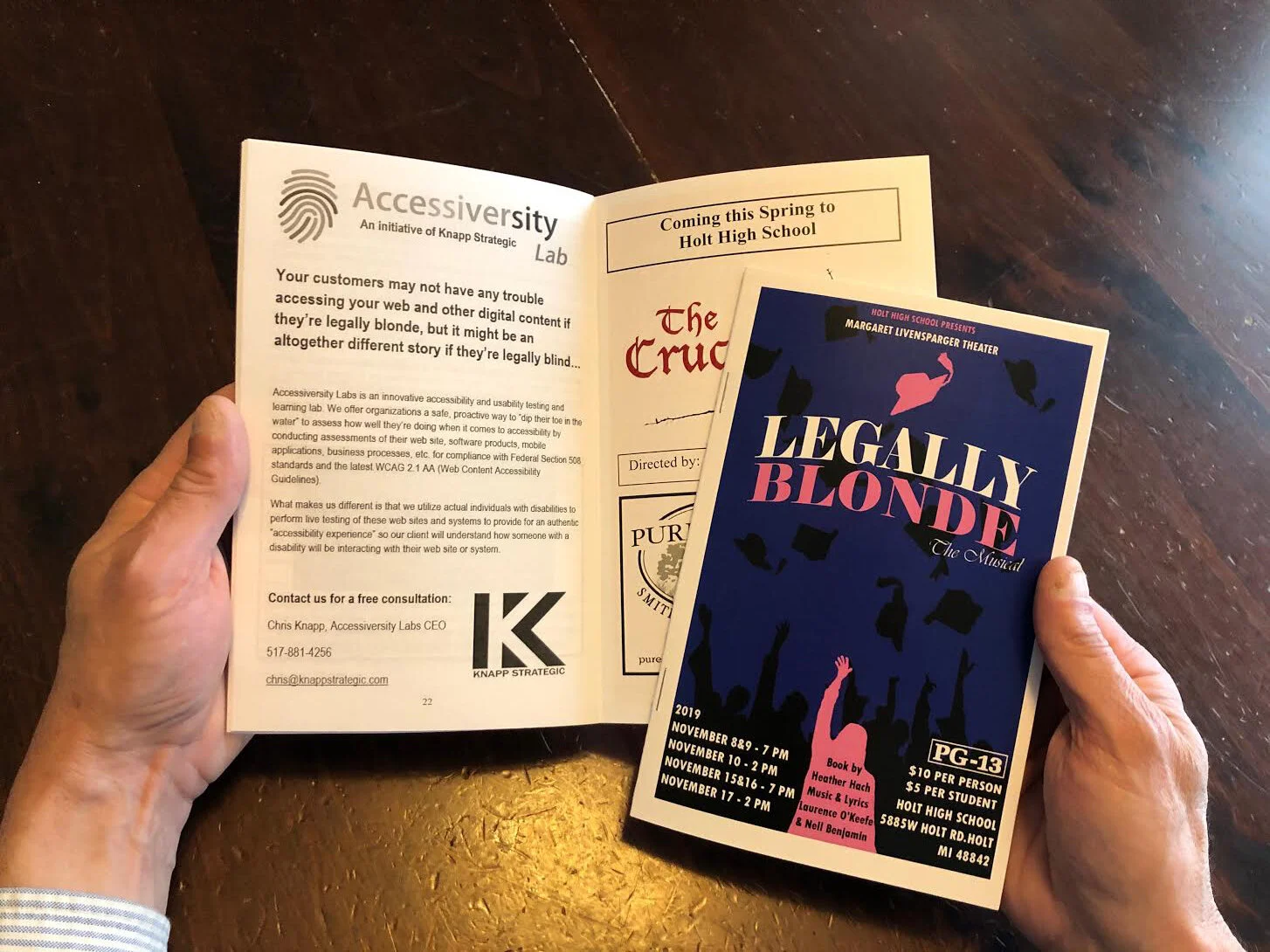 Accessiversity Labs is a proud business sponsor of the Holt High School production of Legally Blonde the musical!