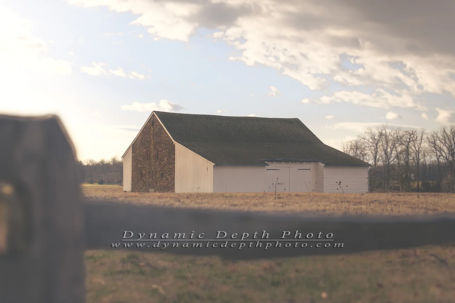Barn Beyond a Wooden Fence. Visible: Gettysburg Pennsylvania, barn, wooden fence.
