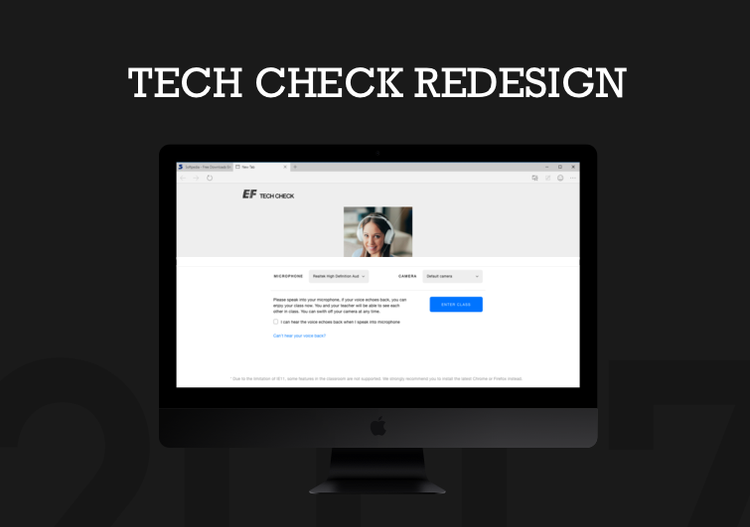 EF Classroom Tech Check Redesign