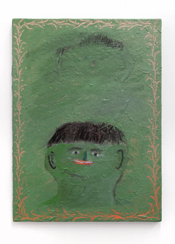 Un Portrait Vert , 2019 acrylic on linen 56 x 40cm