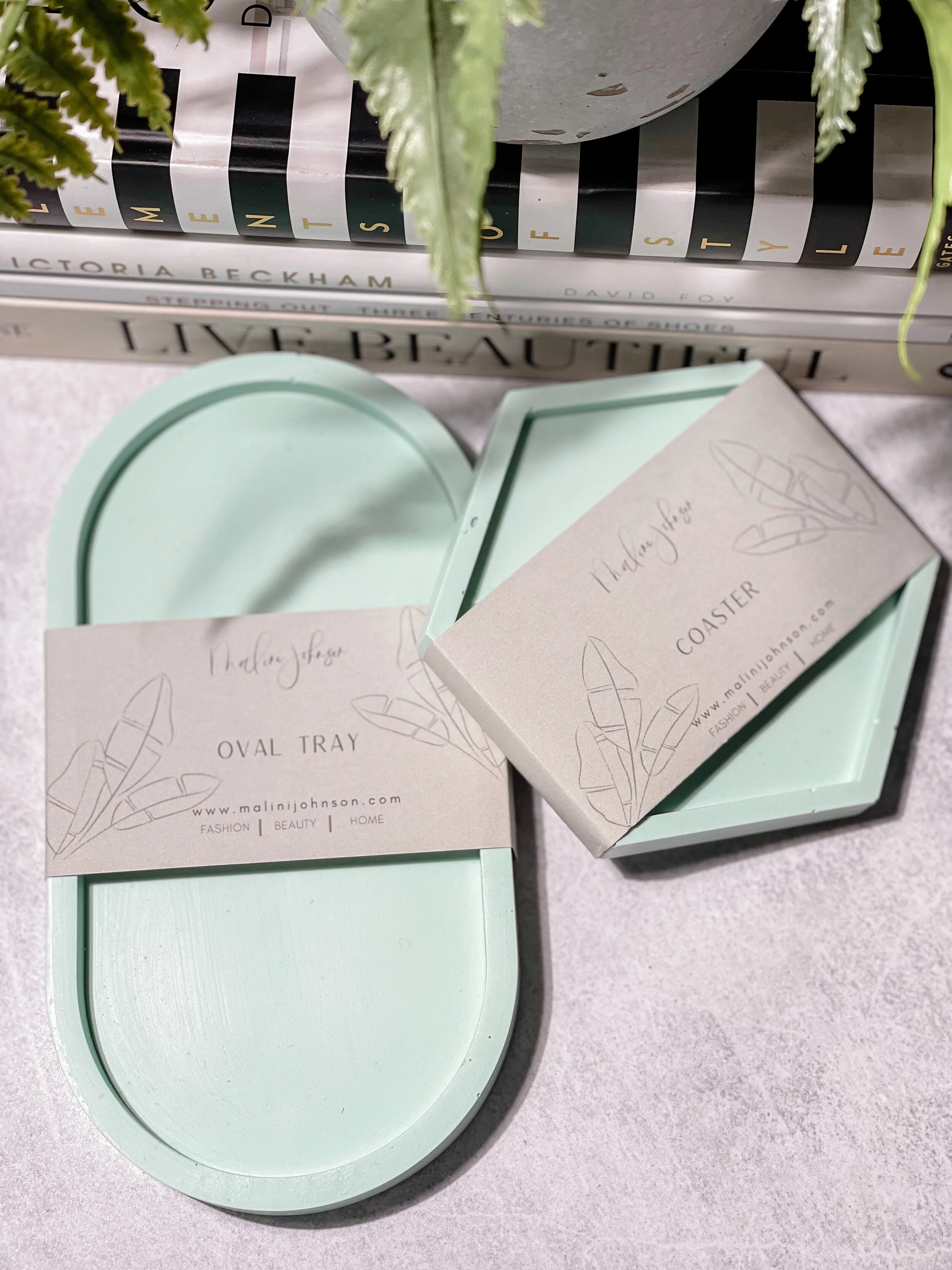 Oval Tray & Coaster - Mint.JPG