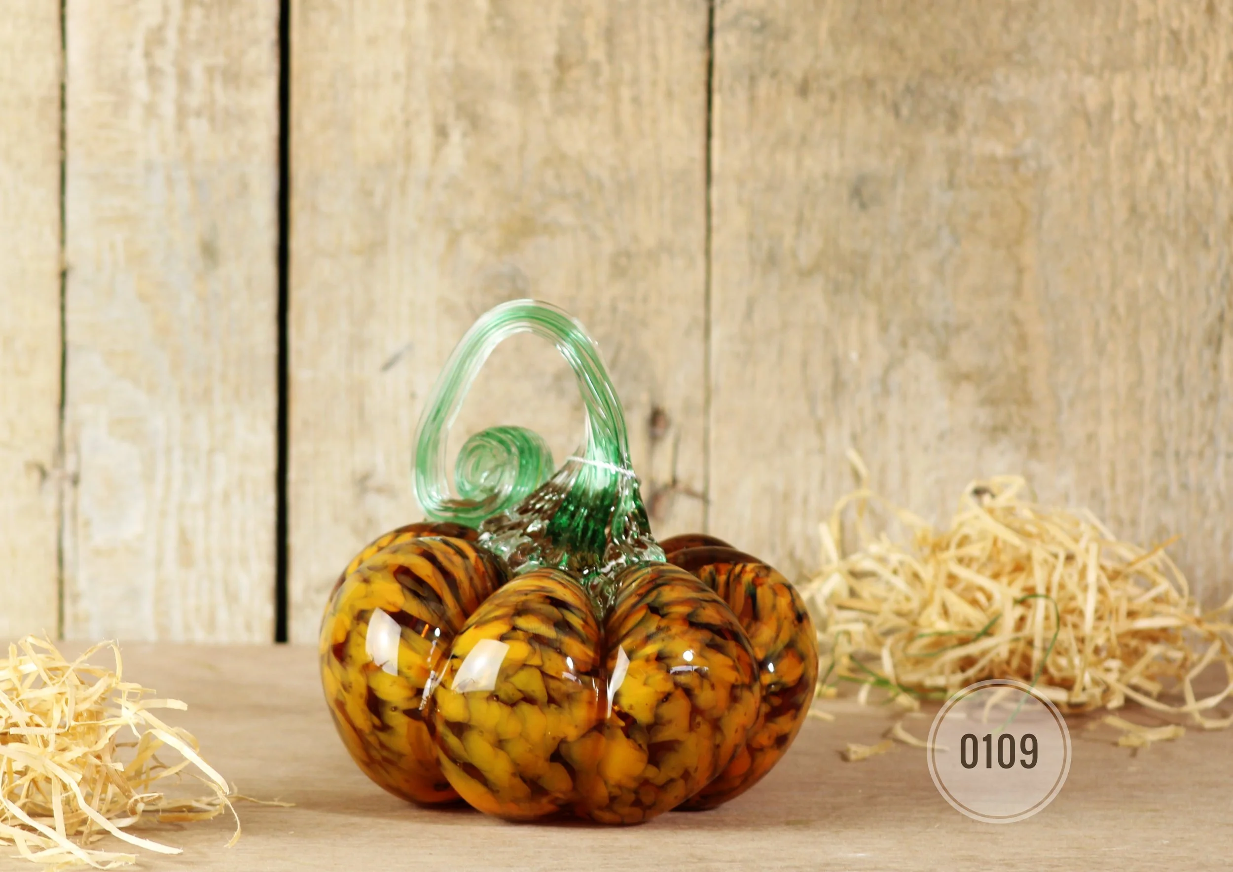 Tiger Style Glass Pumpkin