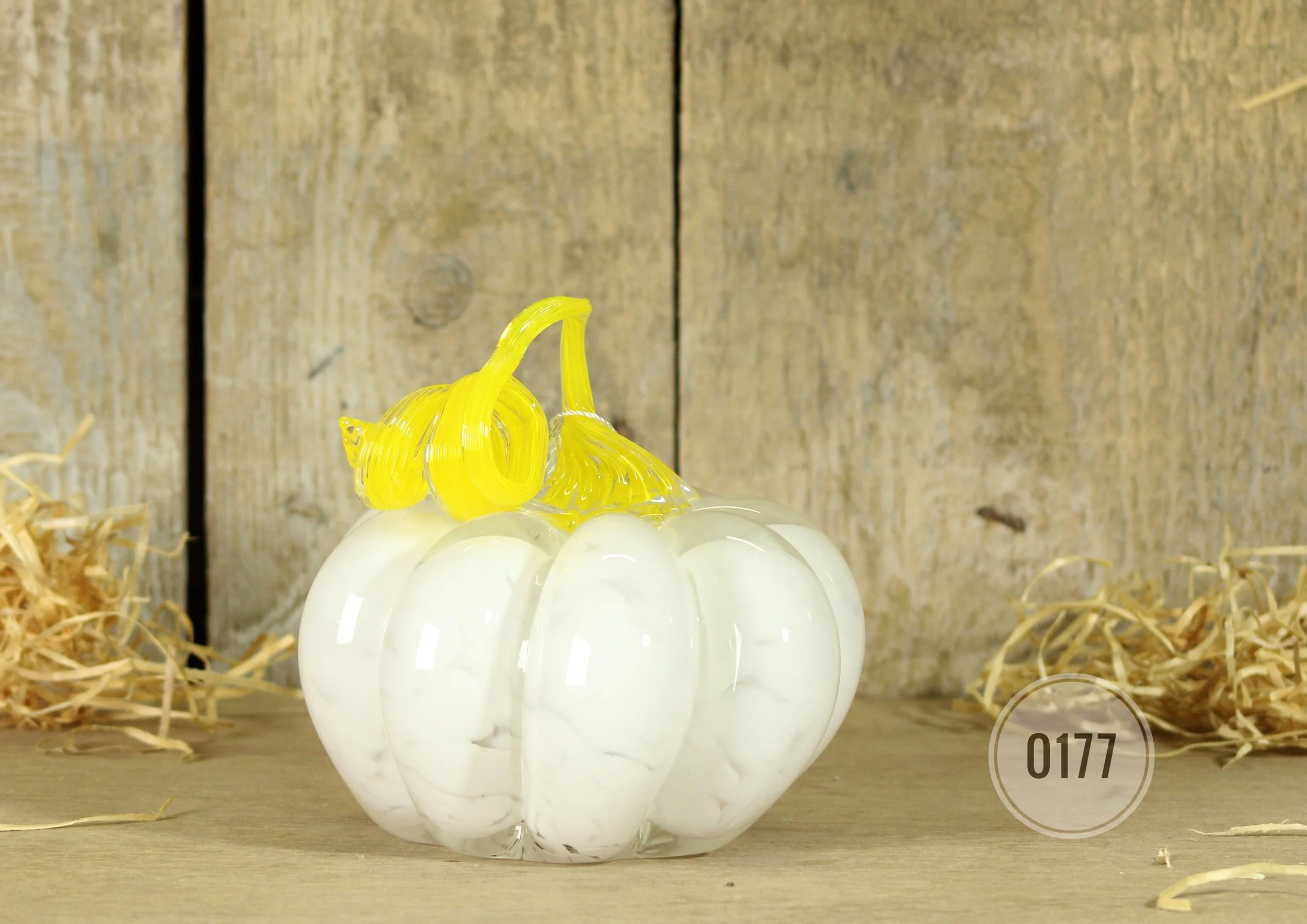 White Series Glass Pumpkin