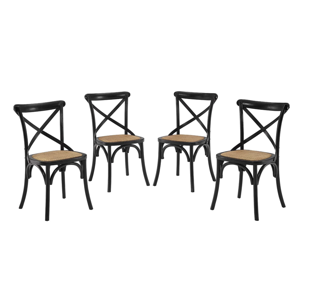 Black Cross Back Dining Chair  | 12 Available