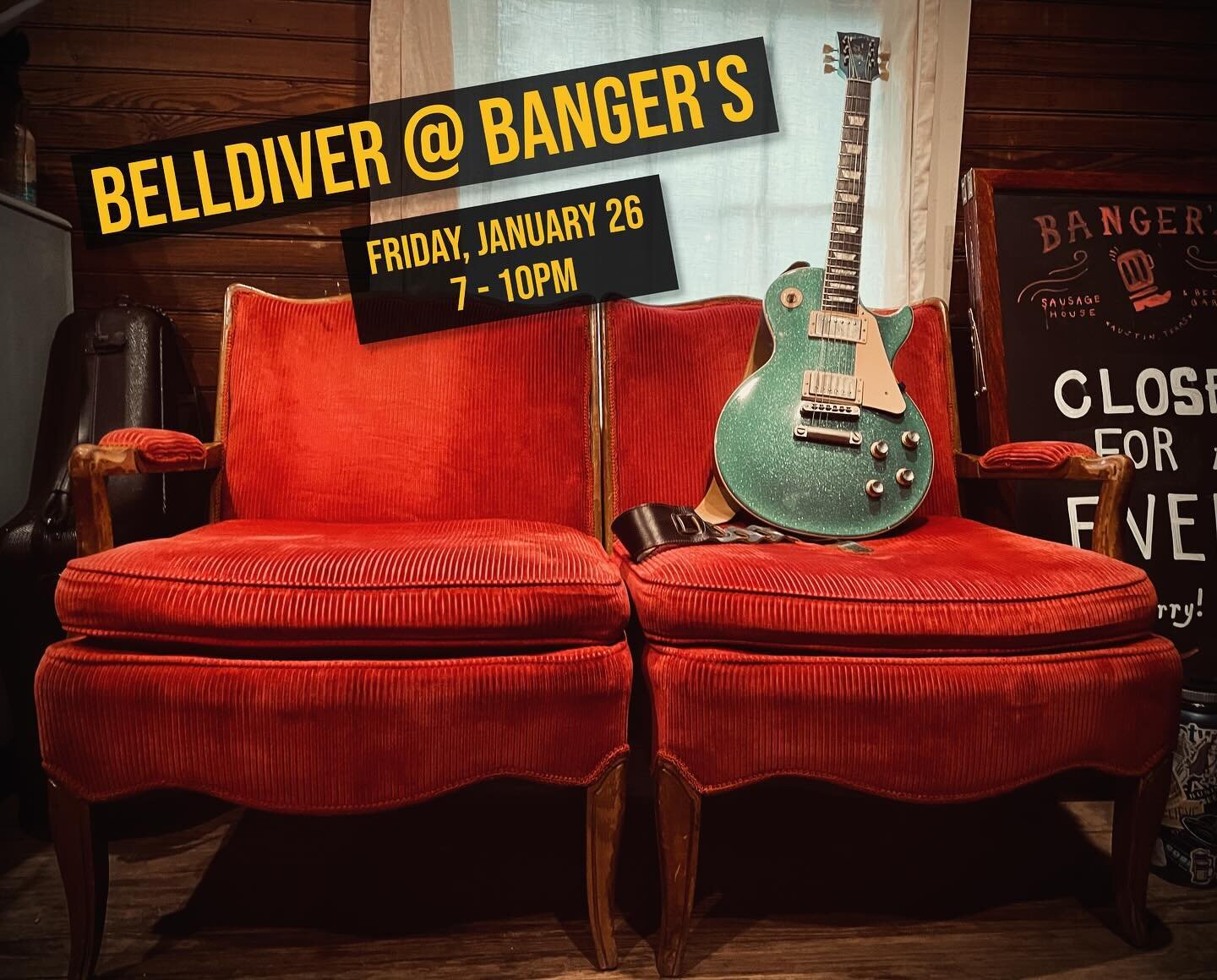 Join us at @bangersaustin this Friday for beer, brats, and Belldiver. The three essential B&rsquo;s. See you there!