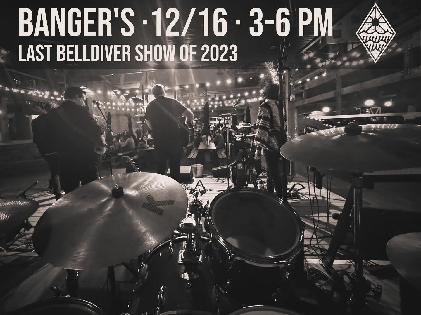 Wrapping up the year at one of our favorite places to play. Please join us at @bangersaustin on Saturday from 3-6. Rumor has it there might be some new merch for that Belldiver fan in your life. 👕 

We truly appreciate all of you who made time to co