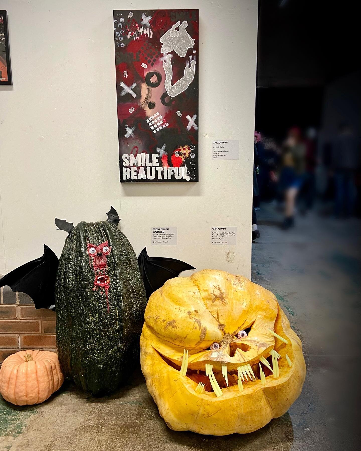 It's been an absolute pleasure to display my mixed media piece &ldquo;Smile Beautiful&rdquo; in the Vault of the Revolting this weekend. Thank you to @severdesignco for hosting an awesome show (and for letting me display my work in my first exhibitio