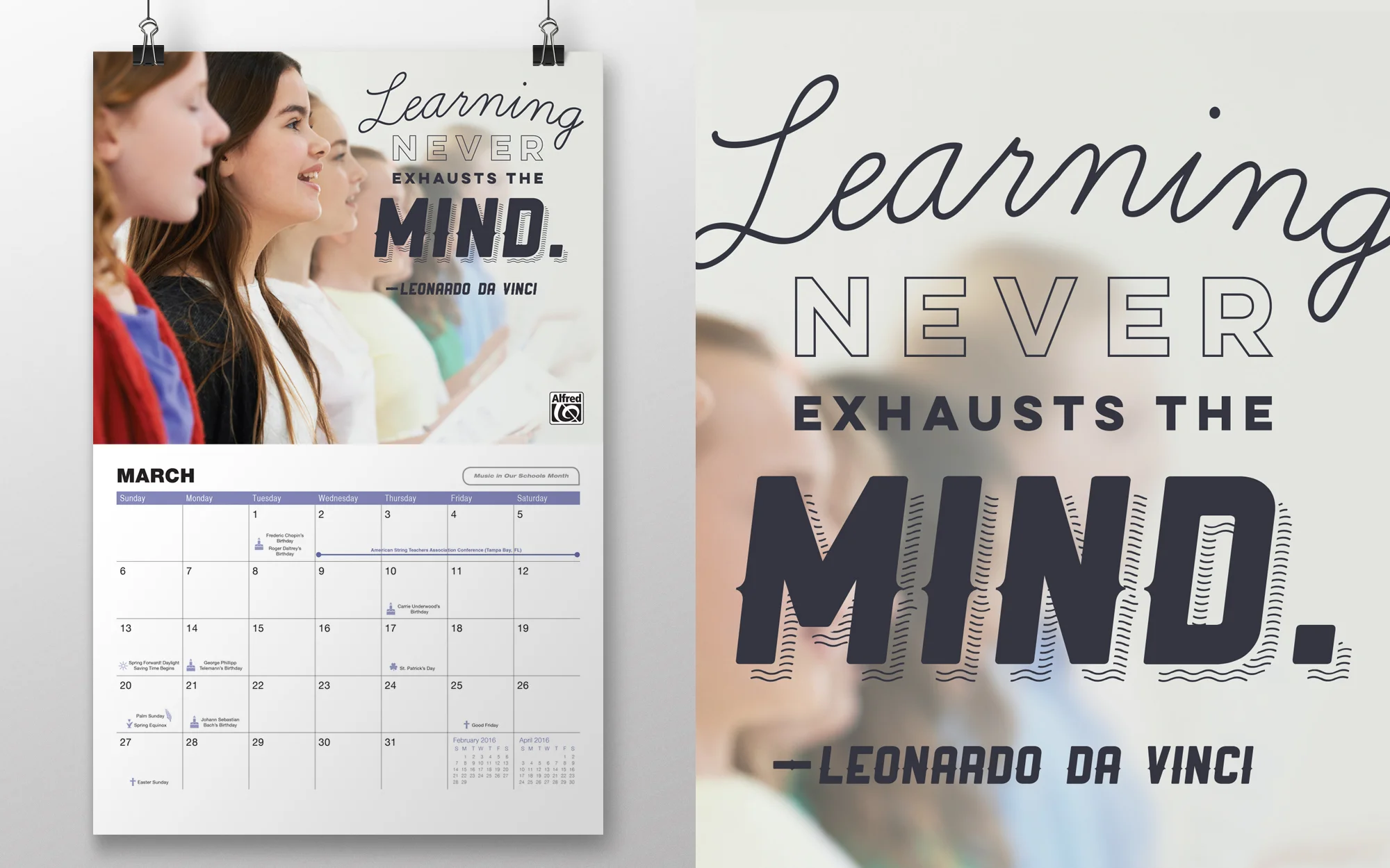 The following year we decided to go with an illustrated approach. We took inspiration from old screen-printed posters, and created landscapes that were composed out of musical elements.