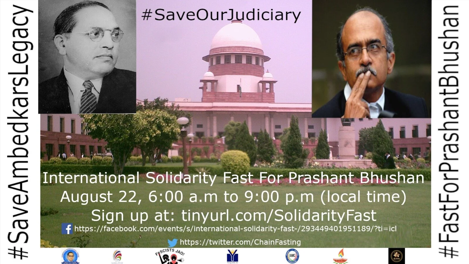International Solidarity Fast For Prashant Bhushan -- Starting August 22nd