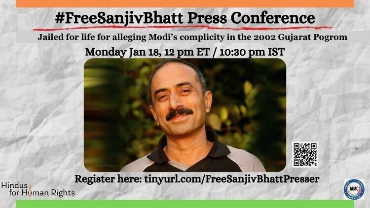 #FreeSanjivBhatt Press Conference, Jan 18th 12 pm ET/10:30 pm IST