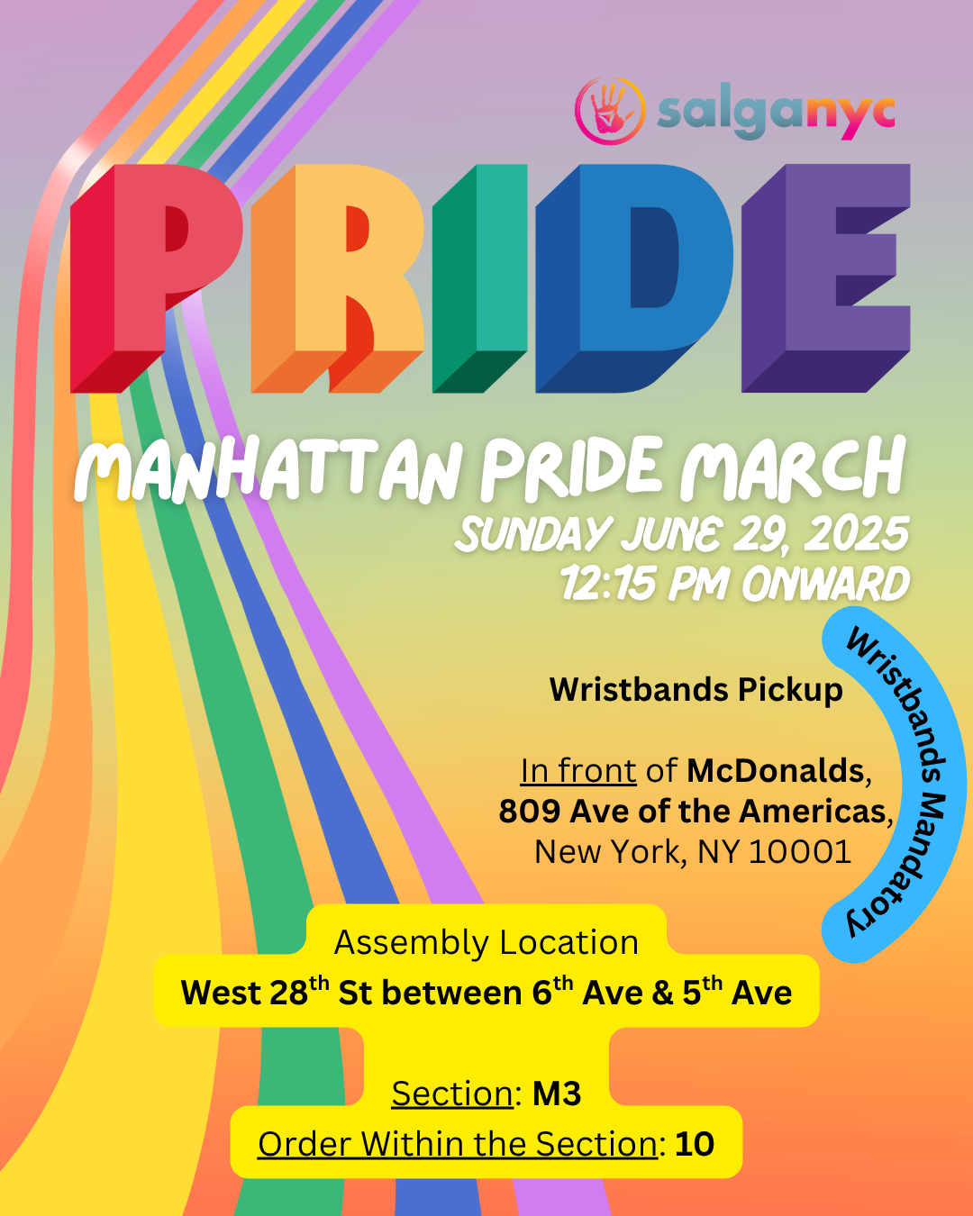March with SALGA NYC at the Manhattan Pride March 2025!