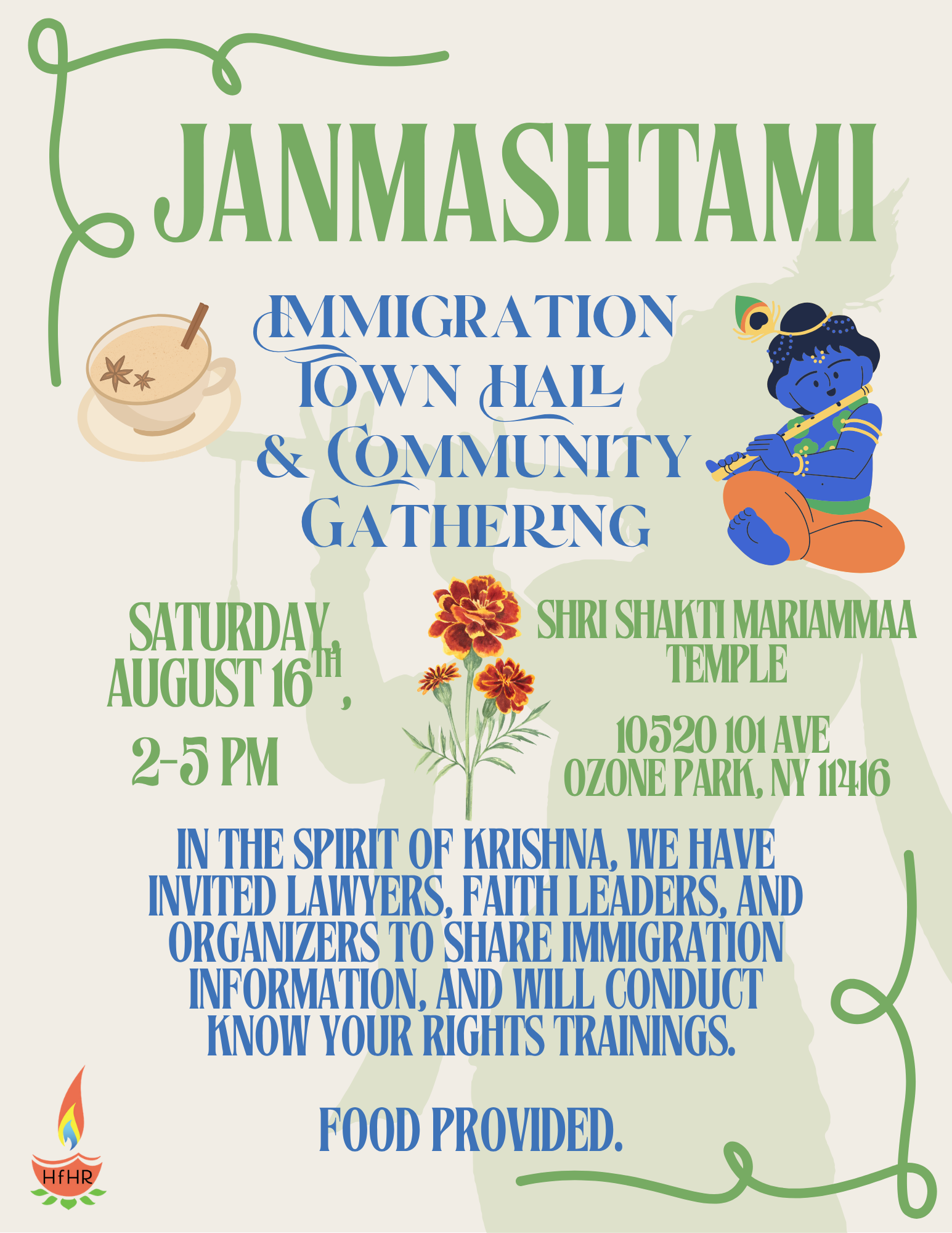 Krishna Janmashtami - Town Hall & Community Gathering
