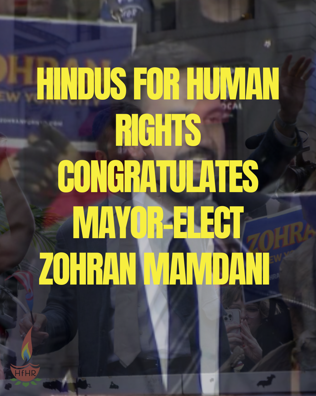 Congratulating Mayor-elect Zohran Mamdani and looking ahead together.