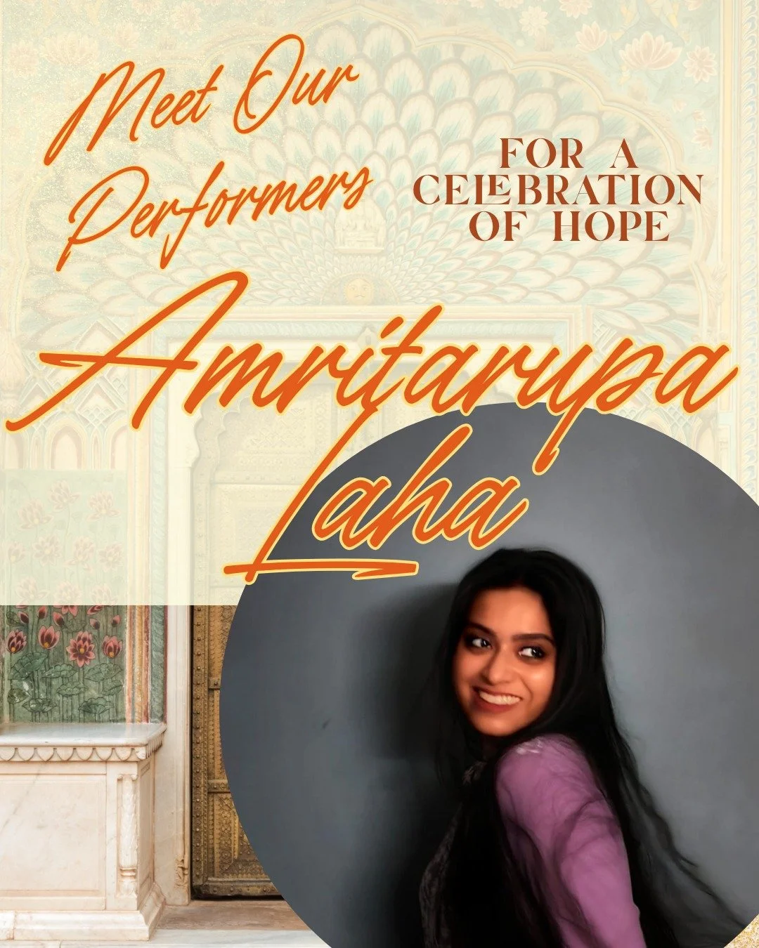 Art rooted in devotion. Movement shaped by rebellion.
✨ Meet Amritarupa Laha, one of our featured performers at the Celebration of Hope Gala.

Her work blends Bharatanatyam, waacking, and jazz into a form that feels both ancient and startlingly new &