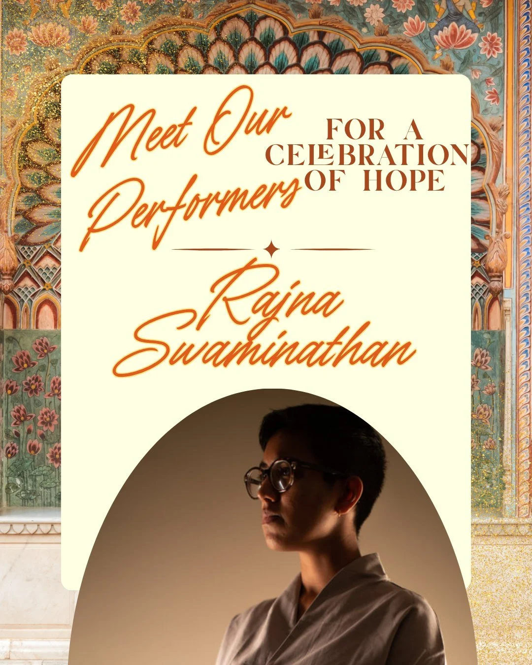 For this year&rsquo;s Celebration of Hope Gala, we are thrilled to feature Rajna Swaminathan, a transformative mridangam artist reshaping the possibilities of South Asian music on the global stage.

Rajna&rsquo;s work moves at the intersection of tra