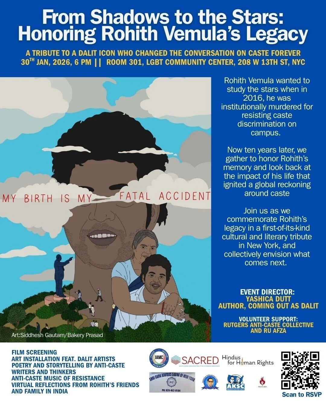 From Shadows to the Stars: Honoring Rohith Vemula’s Legacy - NYC