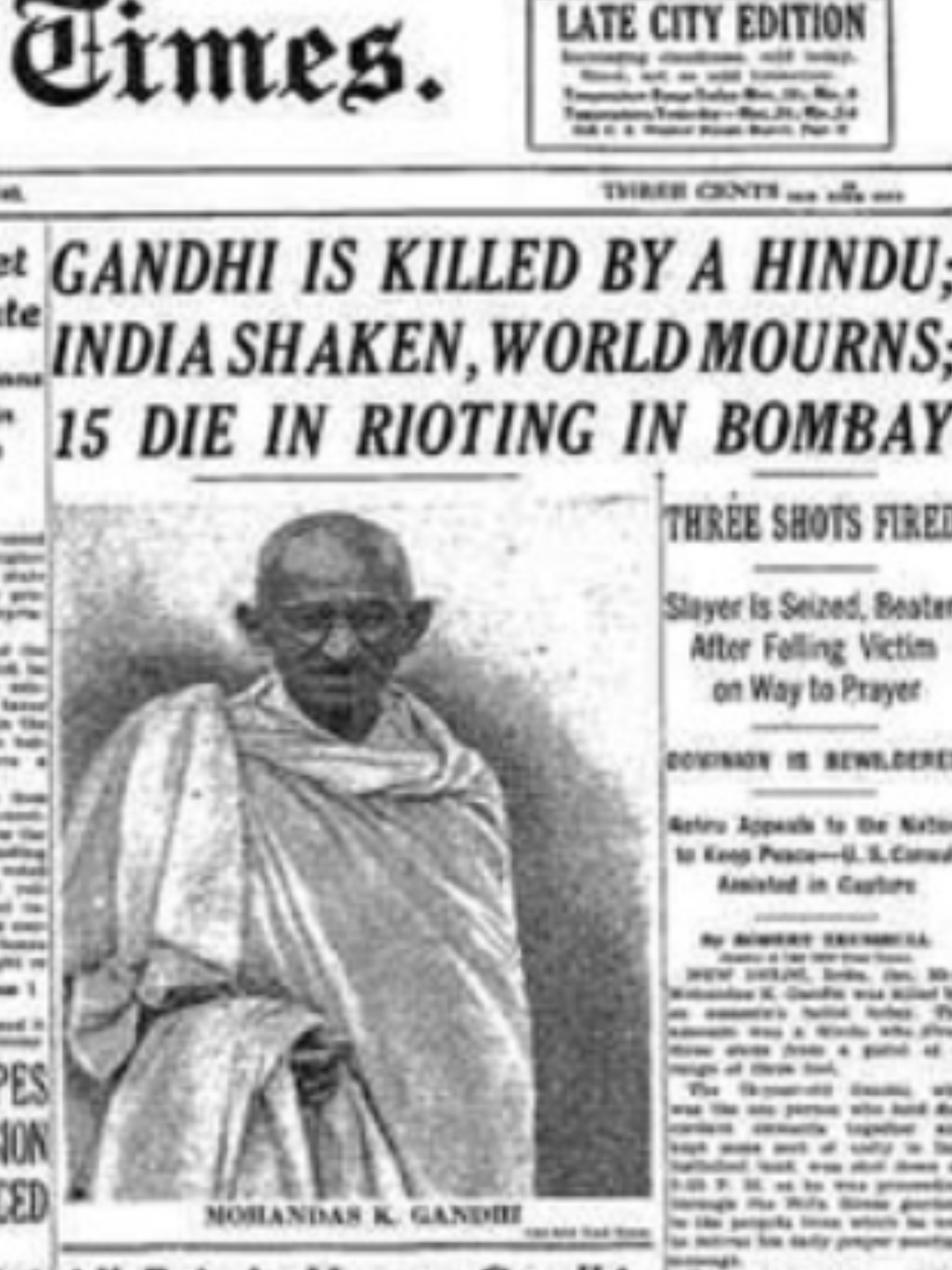 Gandhi’s Assassination, Political Violence, and the Discipline of Noncooperation