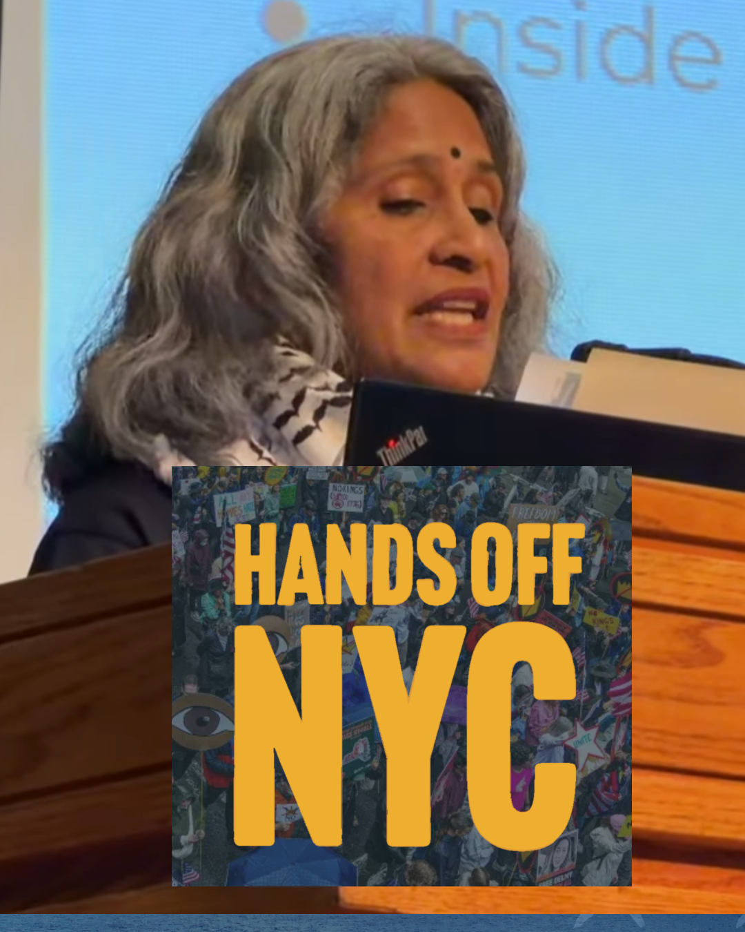 Video from Hands Off NYC: Sunita Viswanath on Minneapolis, ICE, and Non-Cooperation