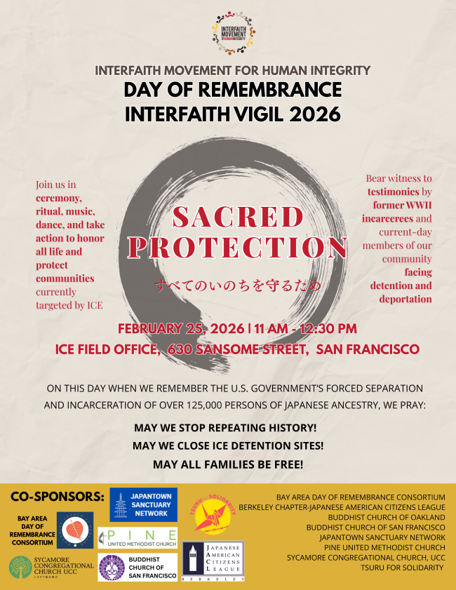 Day of Remembrance Interfaith Vigil 2026: Sacred Protection, San Francisco, CA