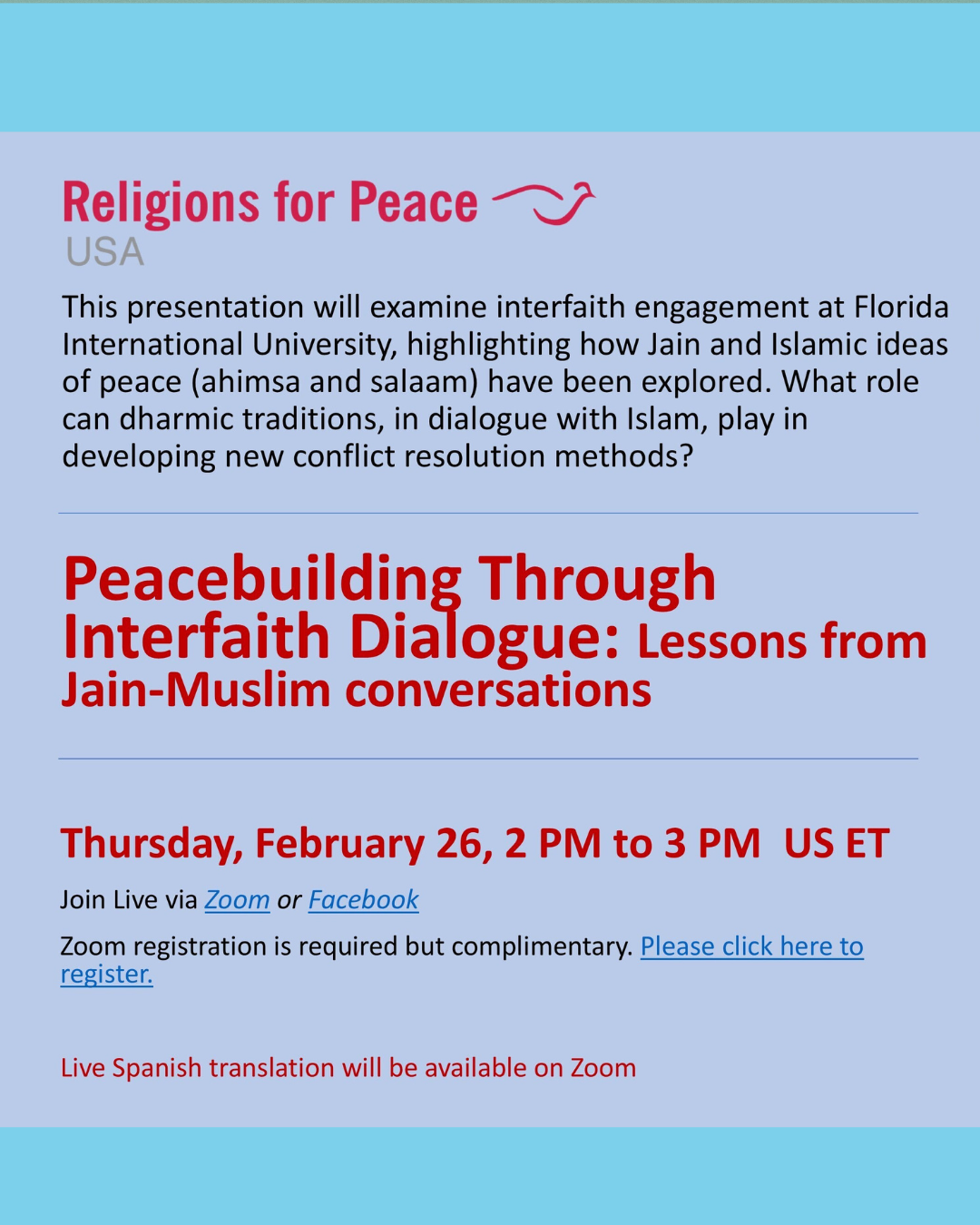Peacebuilding Through Interfaith Dialogue: Lessons from Jain–Muslim Conversations - ONLINE